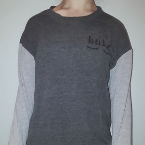 Zoe + Liv Grey "babe" Sweater